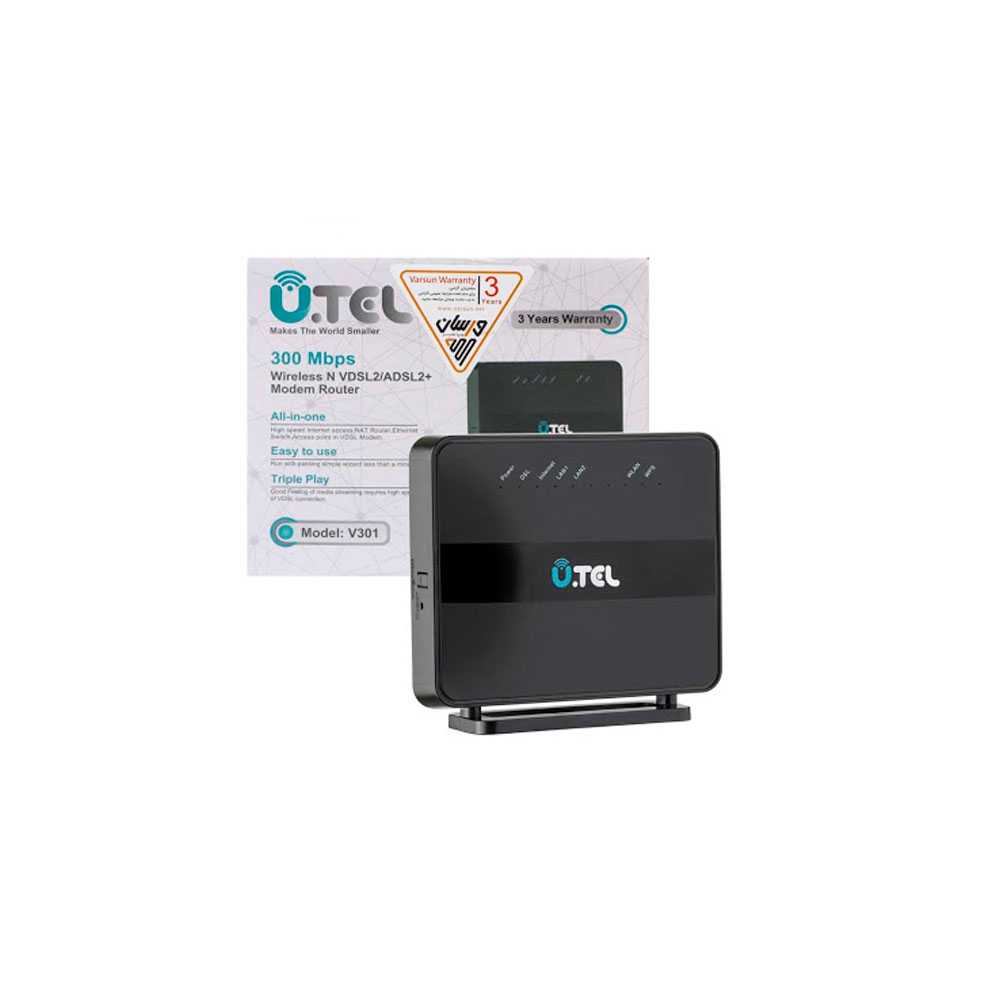مودم روتر VDSL2/ADSL2 Plus بی سیم یوتل U.TEL مدل V301-2