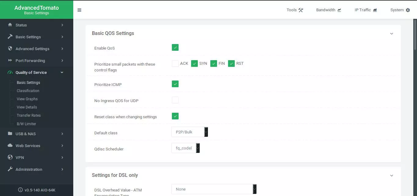 QoS - افزایش سرعت مودم